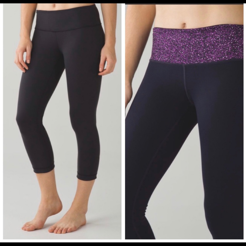 Lululemon Wunder Under Crop III reversible sz 4